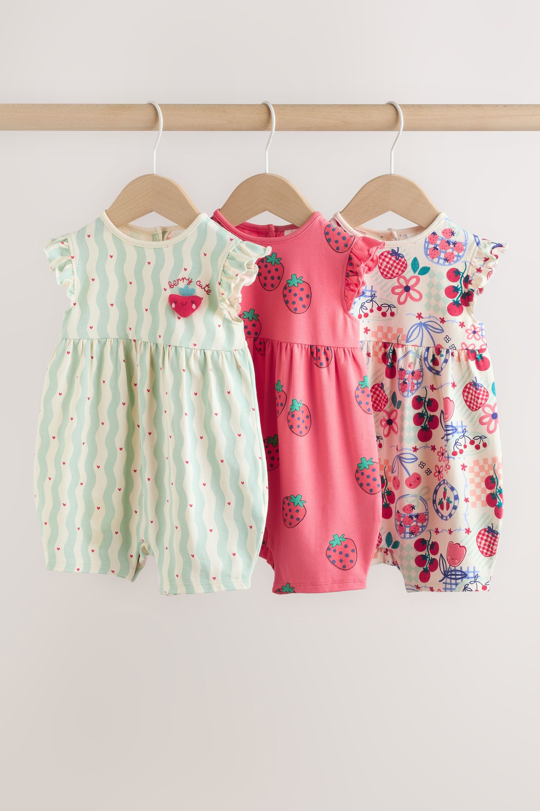 Next Strampler Strampelanzüge im 3er-Pack (3-tlg)