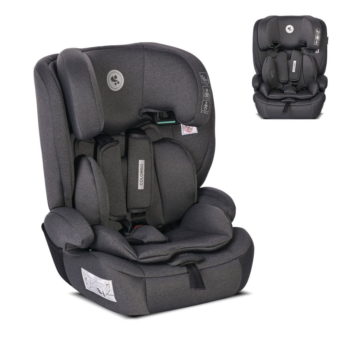Lorelli Autokindersitz Colombo (76-150 cm), ab: 1.25, bis: 12, Kopfstütze, verstellbar, SPS-System, i-Size