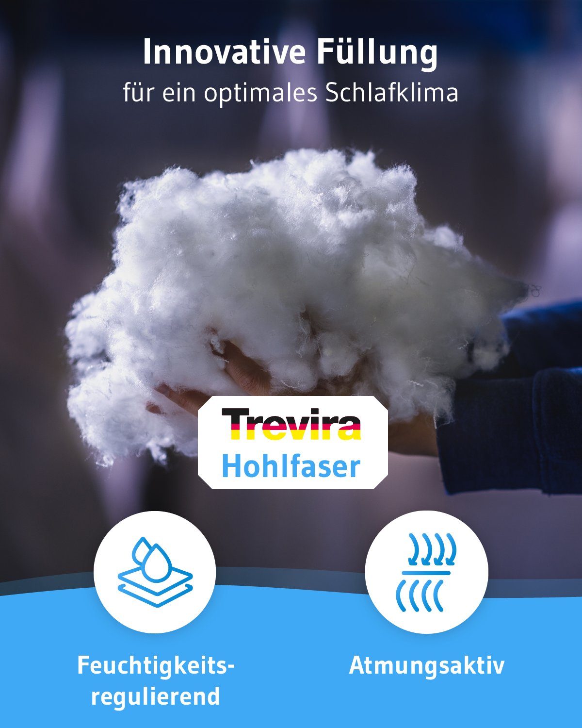 Third of Life 4-Jahreszeitenbett BLANCO Ganzjahresdecke, Bezug: Superweiche Microfaser mit Peachskin-Veredelung, Feuchtigkeitsregulierend