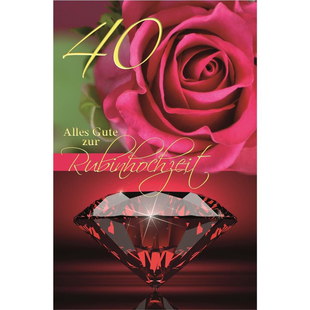 Skorpion Grußkarten Rubinhochzeit 40. Hochzeitstag Glückwunschkarte