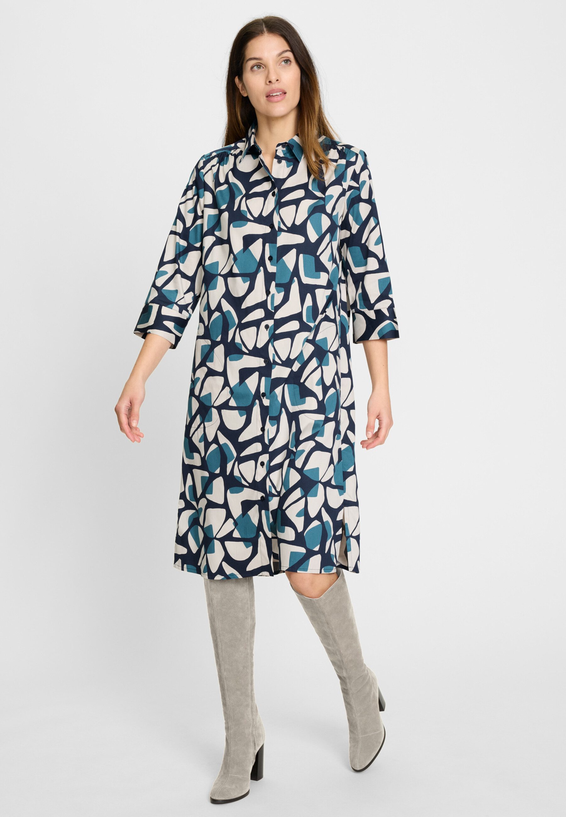 Olsen Midikleid mit Allover-Print