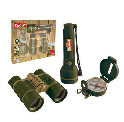 Scout Spielzeug-Gartenset Kinder Entdecker Set Kompass Taschenlampe, Fernglas Kinderkompass