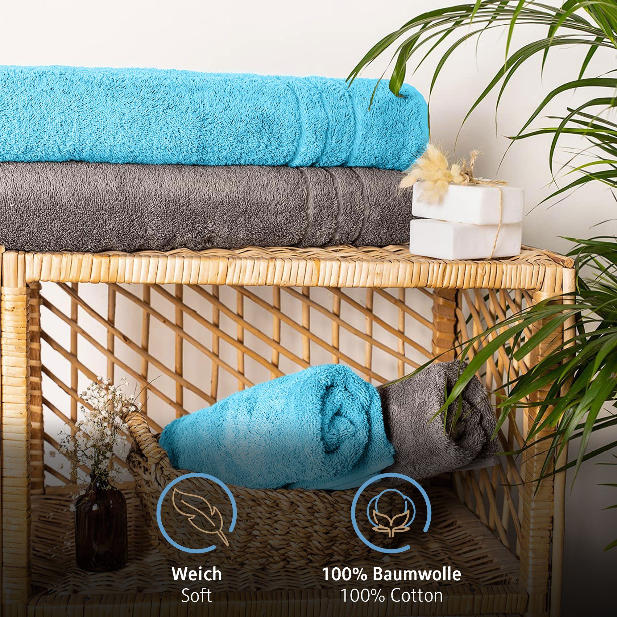 Komfortec Saunatuch 70x200 cm Saunatücher Set günstig online kaufen