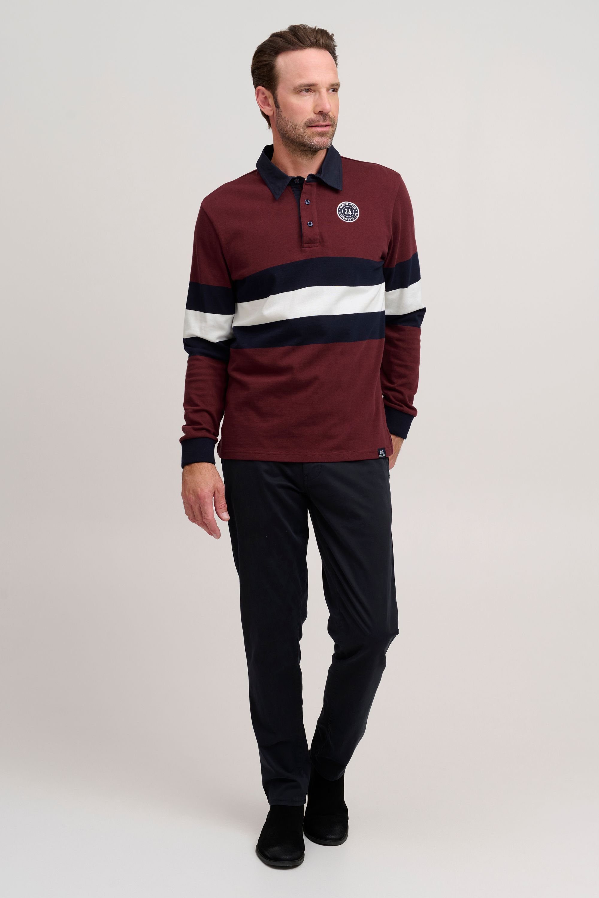 Langarm-Poloshirt Cabernet FQ1924 FQ1924 FQMikkael