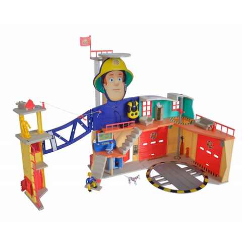 Dickie Toys Spielzeug-Auto Feuerwehrmann Sam Mega-Feuerwehrstation XXL