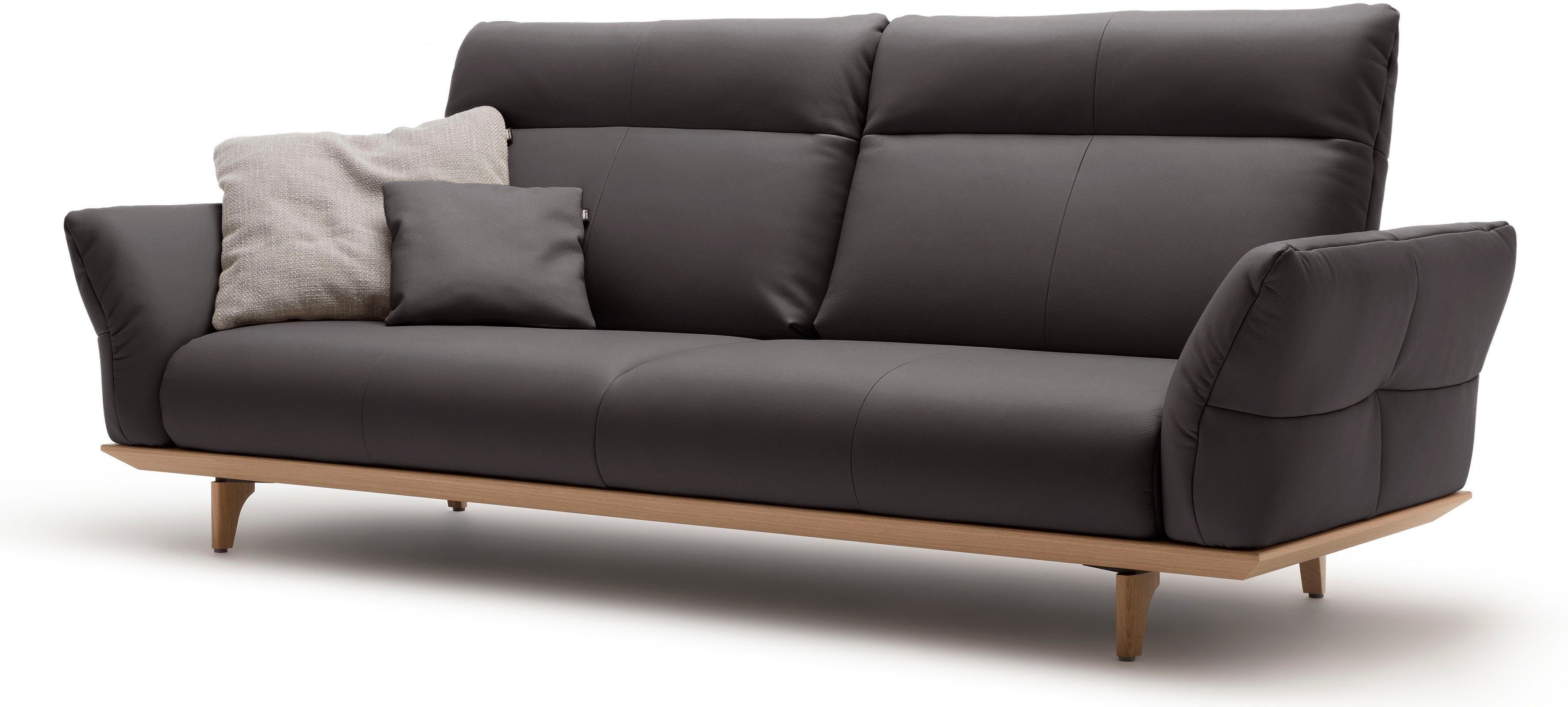 3,5-Sitzer Eiche Breite Füße sofa 228 cm hs.460, Sockel natur, hülsta Eiche, in