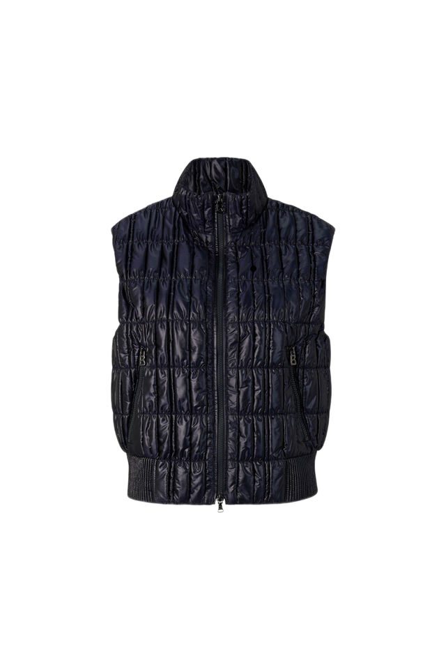 BOGNER Kurzweste blau,Outdoor,Polyamid,Strukturiert,Stehkragen,Ärmellos,Regular Fit