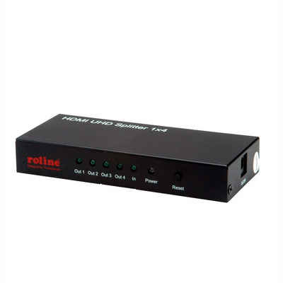 ROLINE 4K HDMI Video-Splitter, 4fach Audio- & Video-Adapter