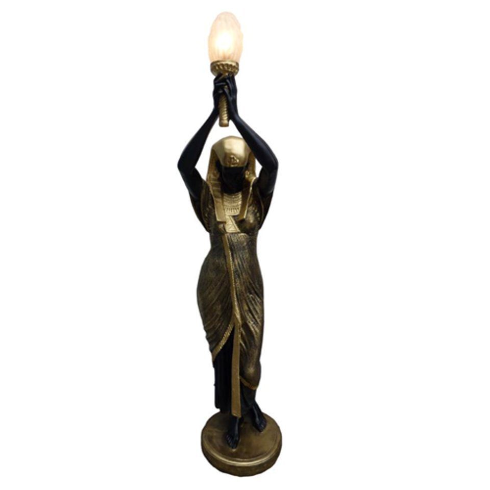 cm Skulptur Lebensgroß Kleopatra Skulptur JVmoebel 190 Ägypterin Leuchte Stand Sklavin Figur Steh