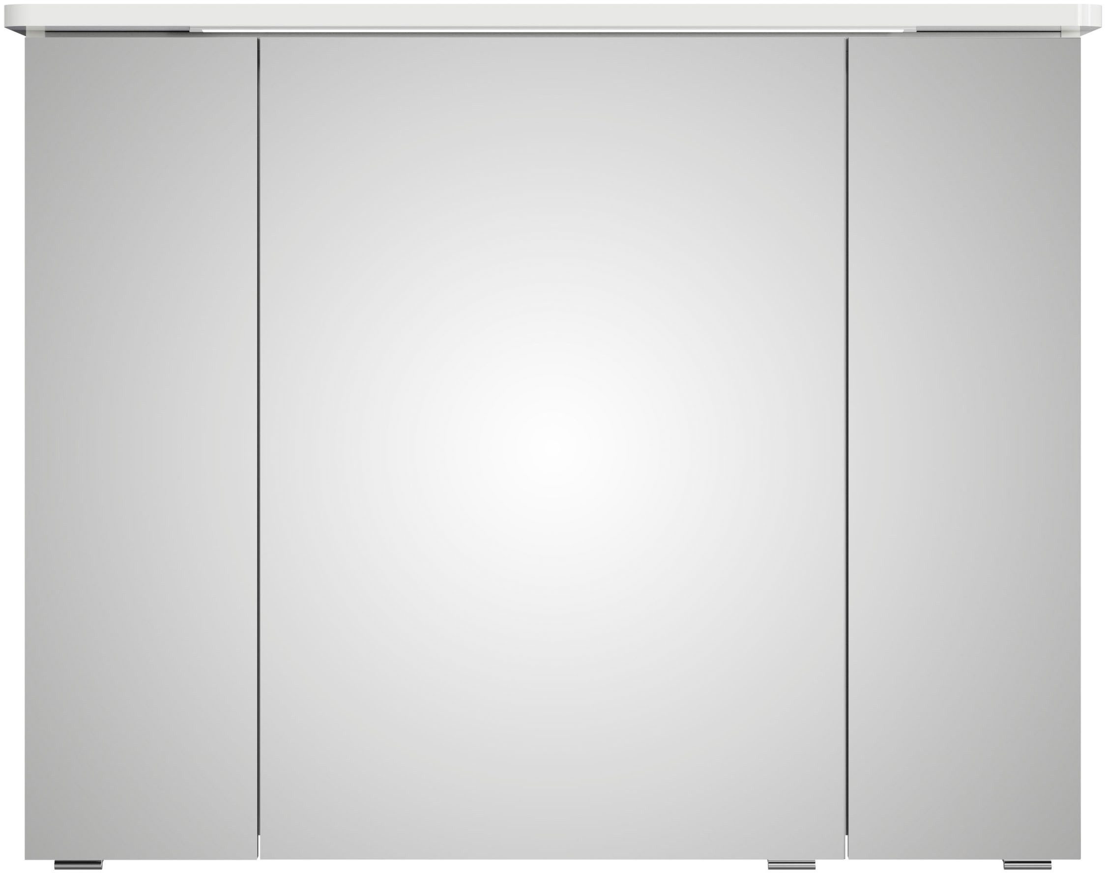 Saphir Spiegelschrank Serie 4005 Badezimmer-Spiegelschrank inkl. LED-Kranzbeleuchtung Badschrank 90 cm breit, 3 Türen, 6 Glas-Einlegeböden, inkl. Türdämpfer