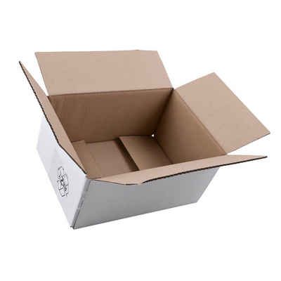 Nestler Versandkarton 20 Versandkartons 1-wellig 31,5x22,5x15,7cm weiß