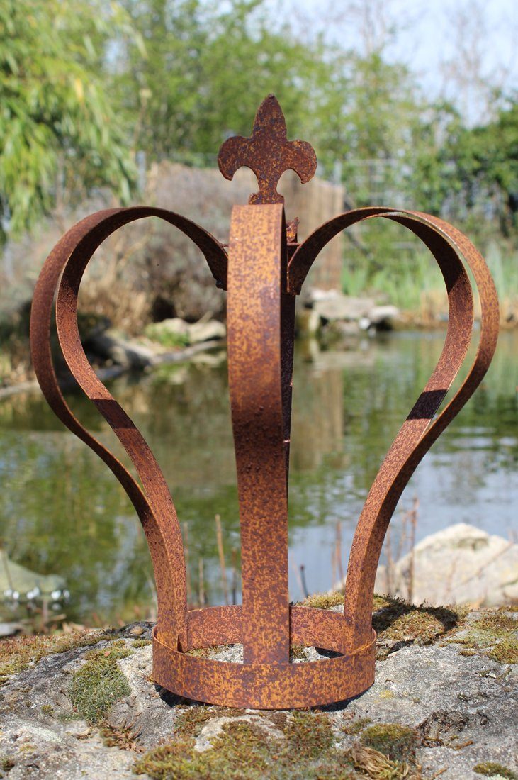 LB H&F Lilienburg Gartenstecker Gartendeko Rost Metall Krone Garten Deko Sh günstig online kaufen