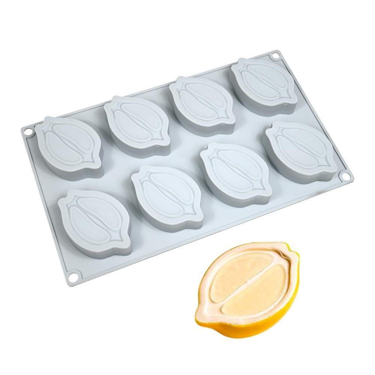 LuxusKollektion Silikonform Silikonformen Zitrone 8er Set, (8-tlg)