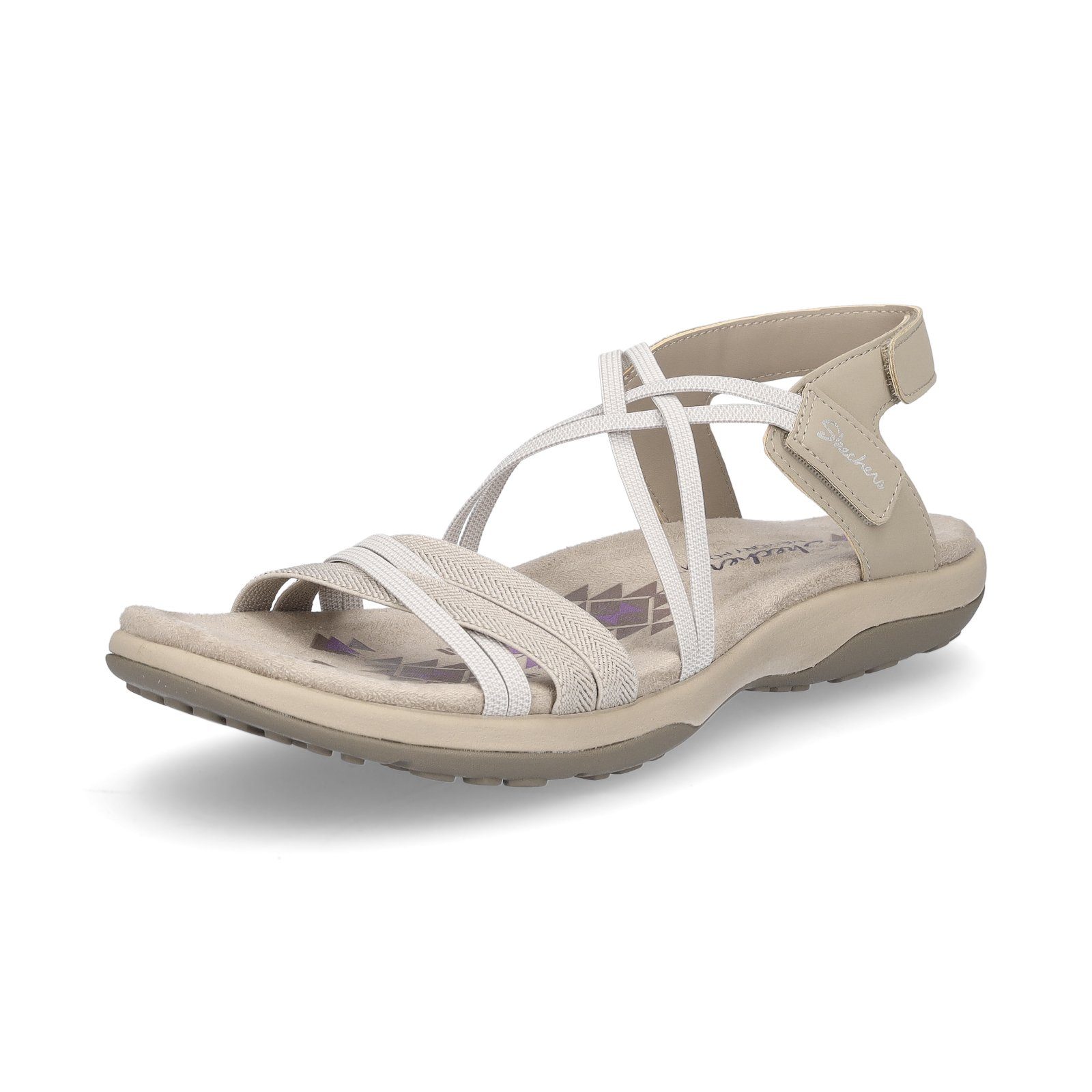 Slim taupe Sandale Sandale Skechers Skechers Damen Reggae