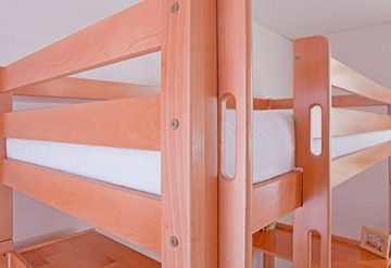 Relita Hochbett Toli mit Rolllattenrost, umbaufähig zum Einzelbett