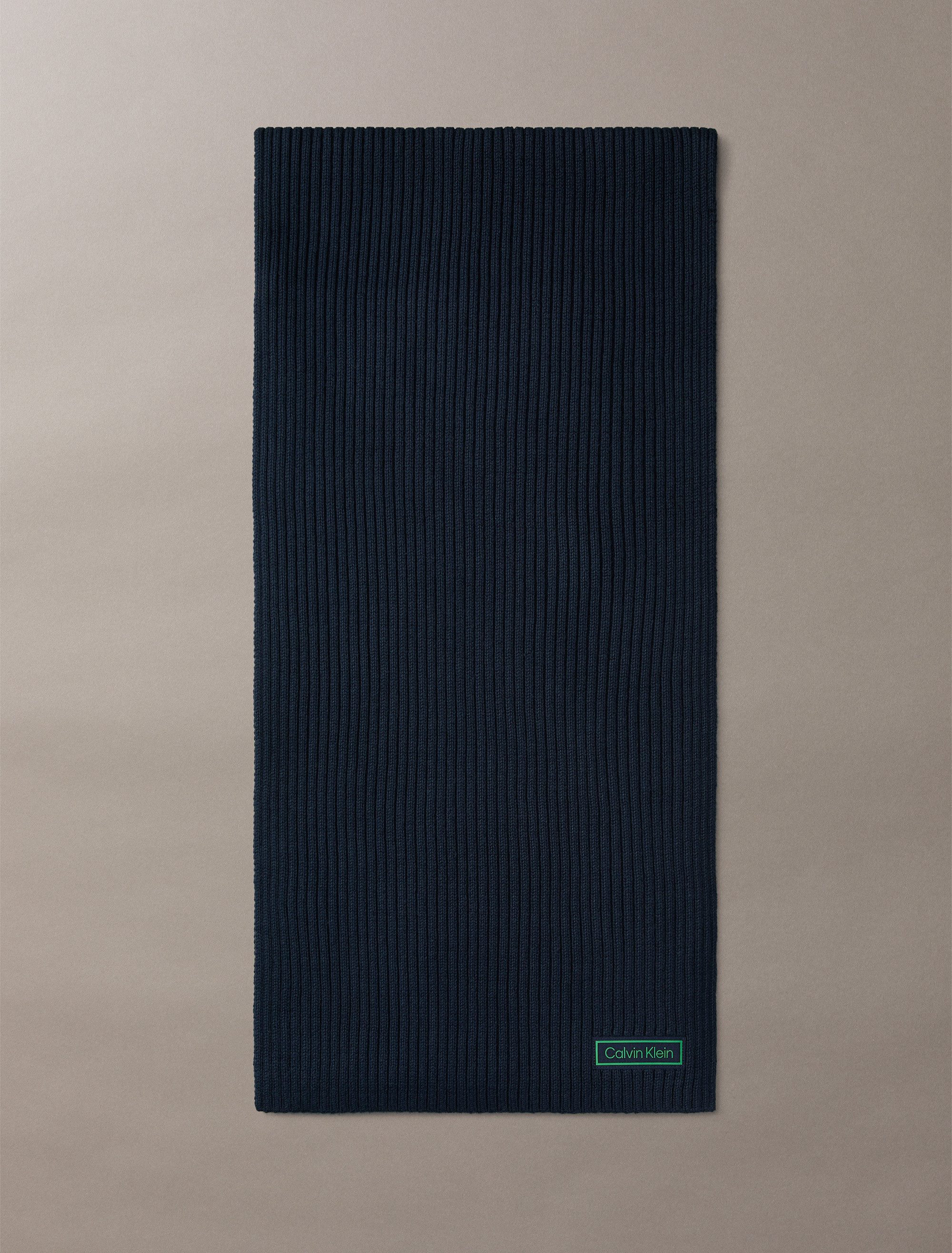 Calvin Klein Modetuch PATCH CHUNKY RIB COTTON SCARF, mit klassischem unifar günstig online kaufen