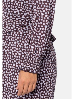 Sheego Jerseykleid Große Größen mit Alloverdruck und Taillen-Bindeband