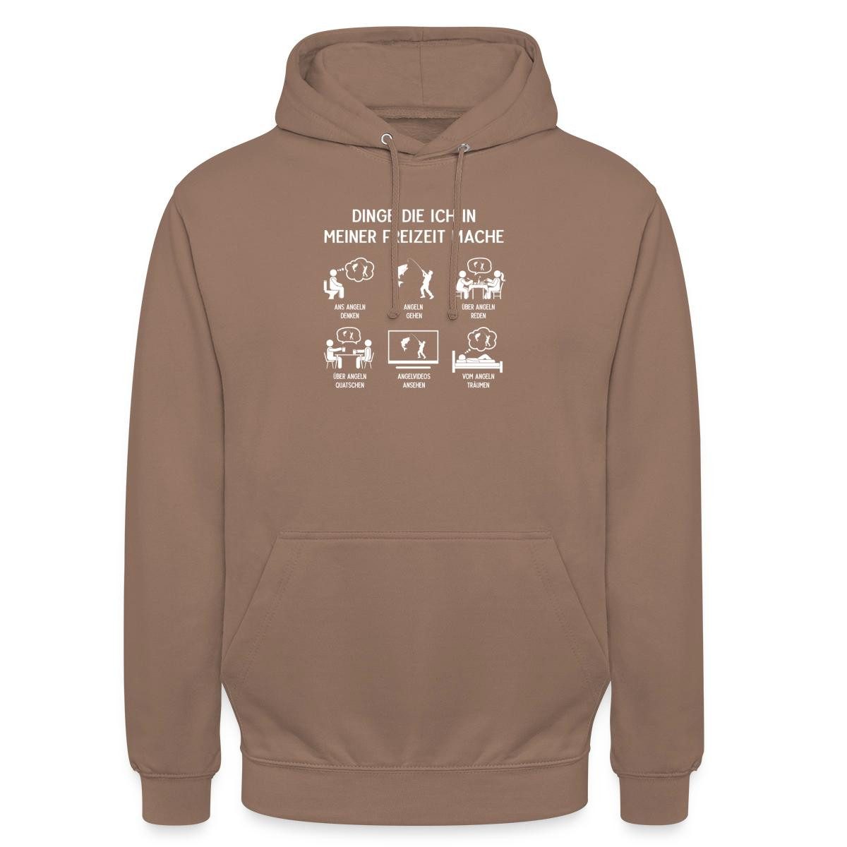 Spreadshirt Hoodie Freizeitbeschäftigung, Angeln Schlafen Essen Unisex Hoodie (1-tlg)