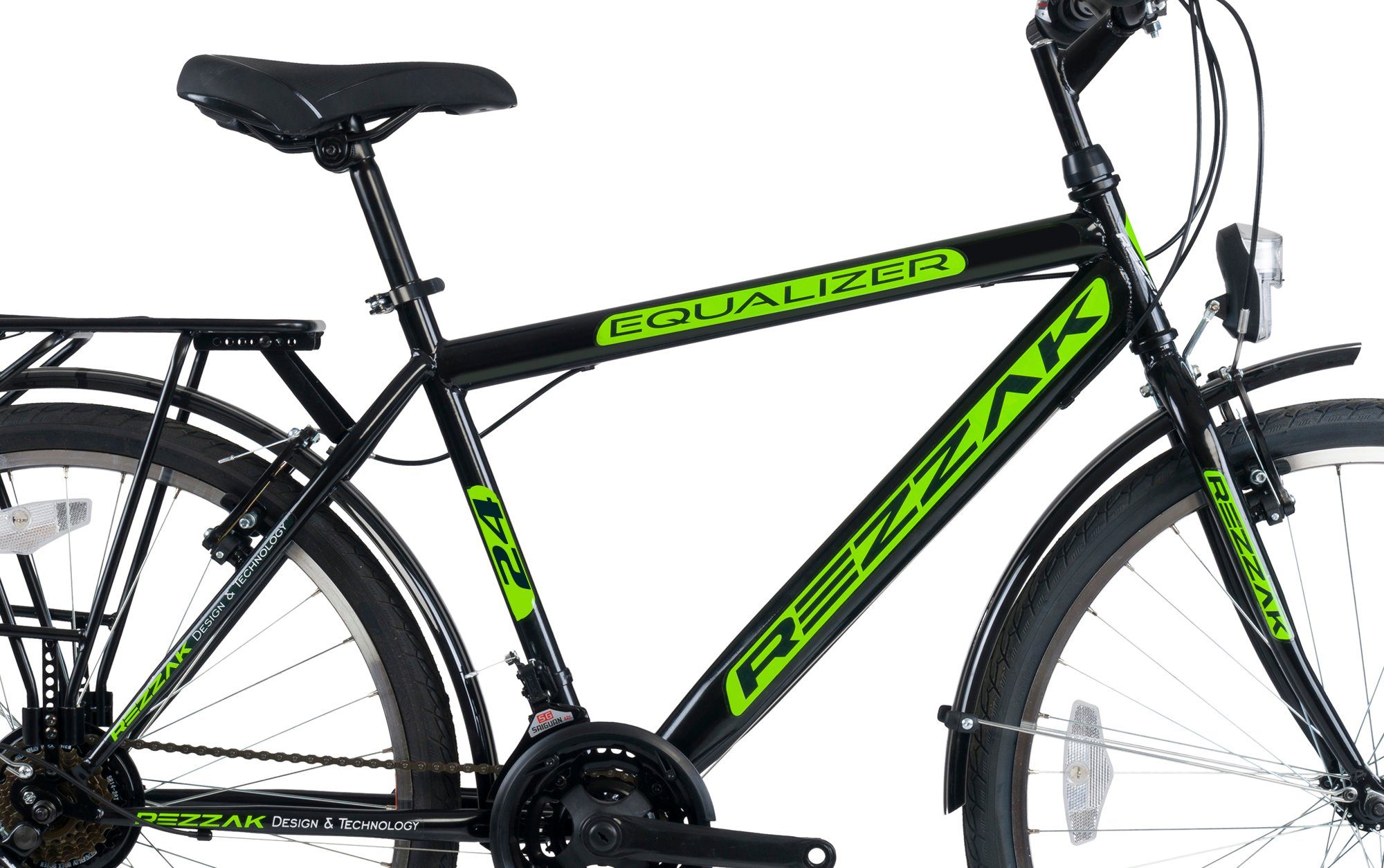 Rezzak Cityrad 24 Zoll Kinder Fahrrad Jungen Fahrrad City Fahrrad 21 RH 43 cm -047, 21 Gang Shimano, Kettenschaltung