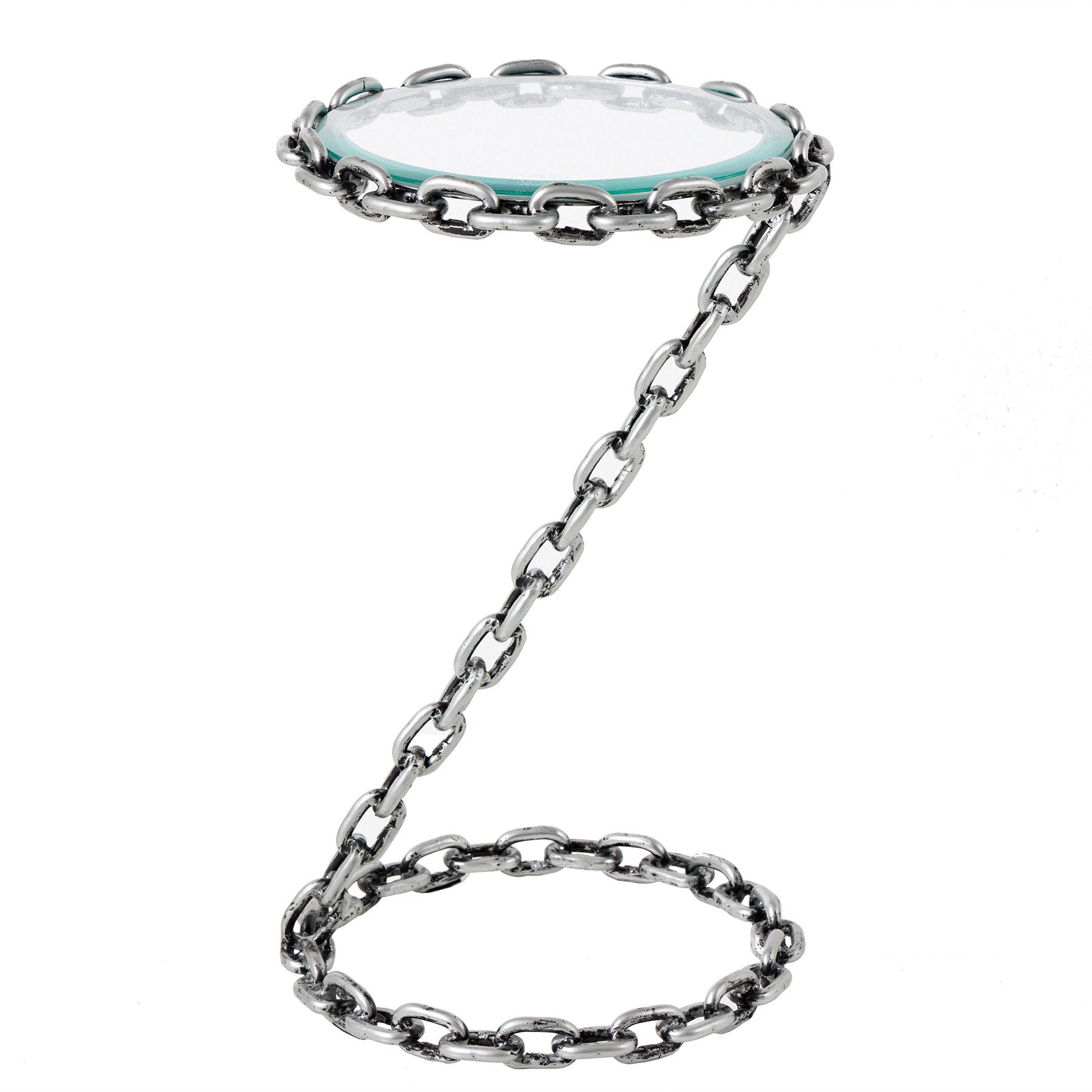 riess-ambiente Beistelltisch CHAINS 35cm silber / transparent (Einzelartike günstig online kaufen