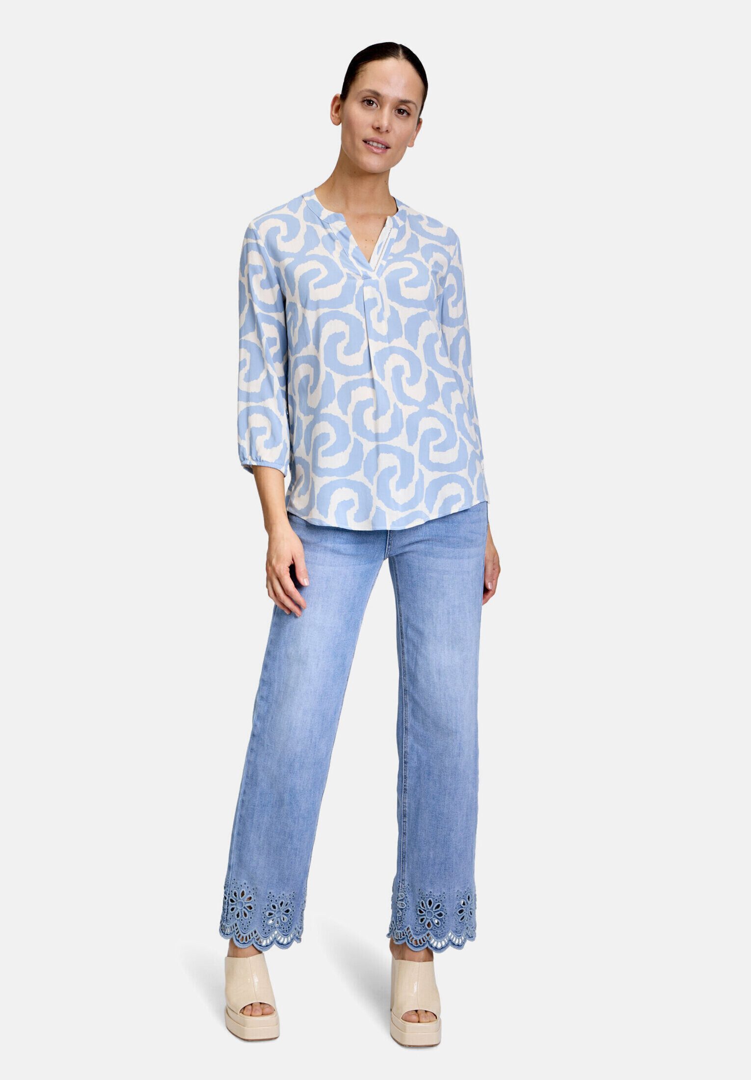 Cartoon Shirtbluse Damen mit Muster
