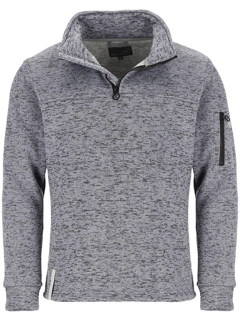 Baumfuchs Troyer Herren Strickfleece-Pullover mit Troyer-Kragen günstig online kaufen