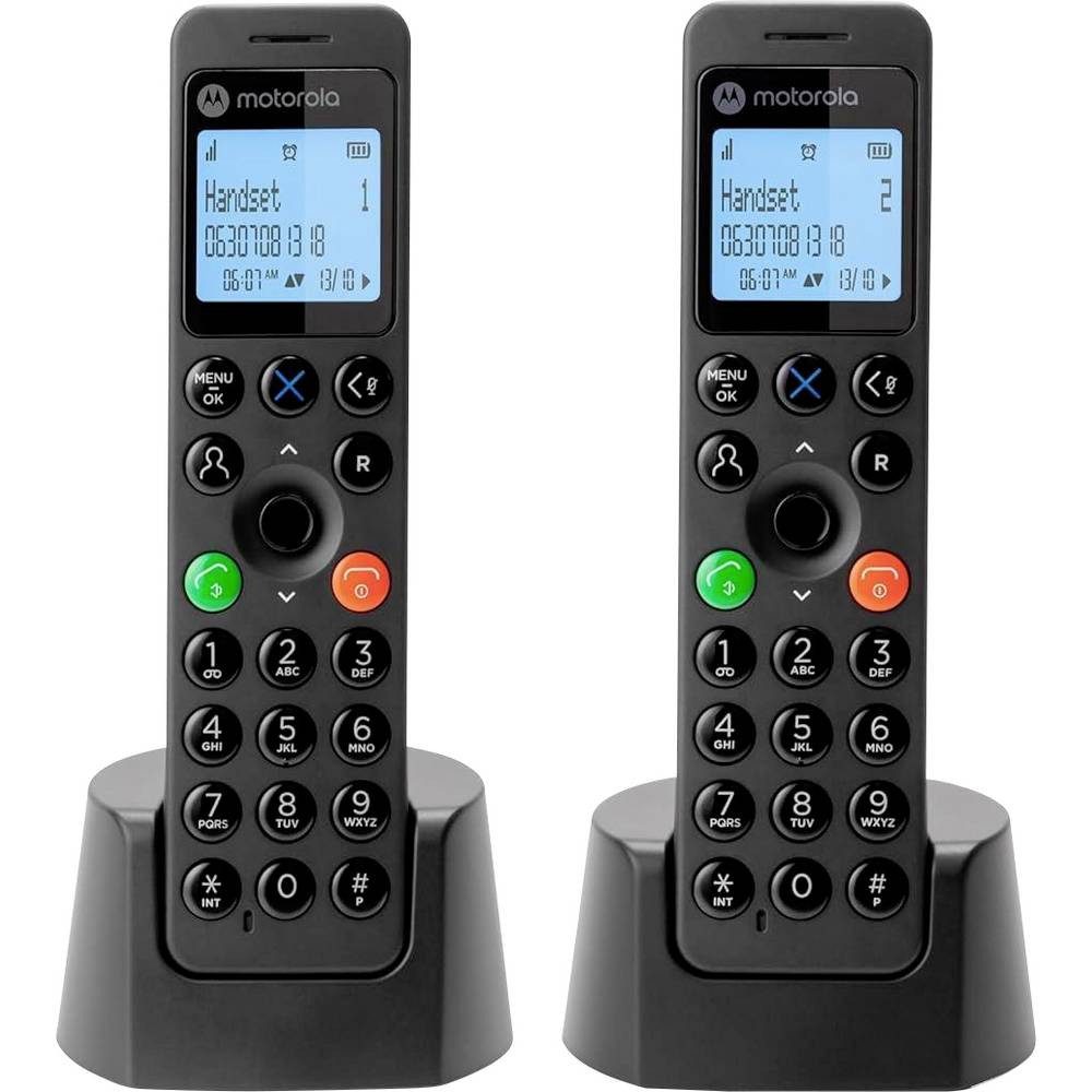 Motorola Design DECT Phone Schwarz 107DOT202BLACK Schnurloses DECT-Telefon