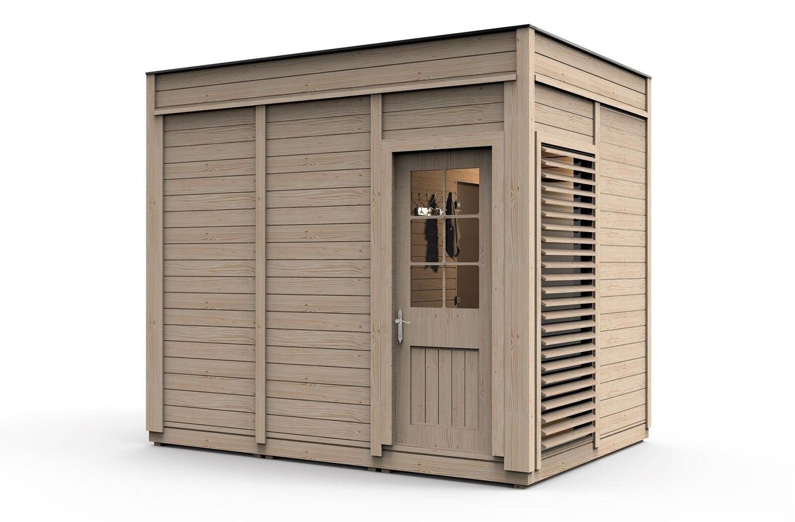 JVmoebel Saunahaus Woodpro Garten Holzsauna Trockensauna 245 x 354 x 318 cm, BxTxH: 245 x 354 x 318 cm, (1-St., 1x Sauna) Made in Europa
