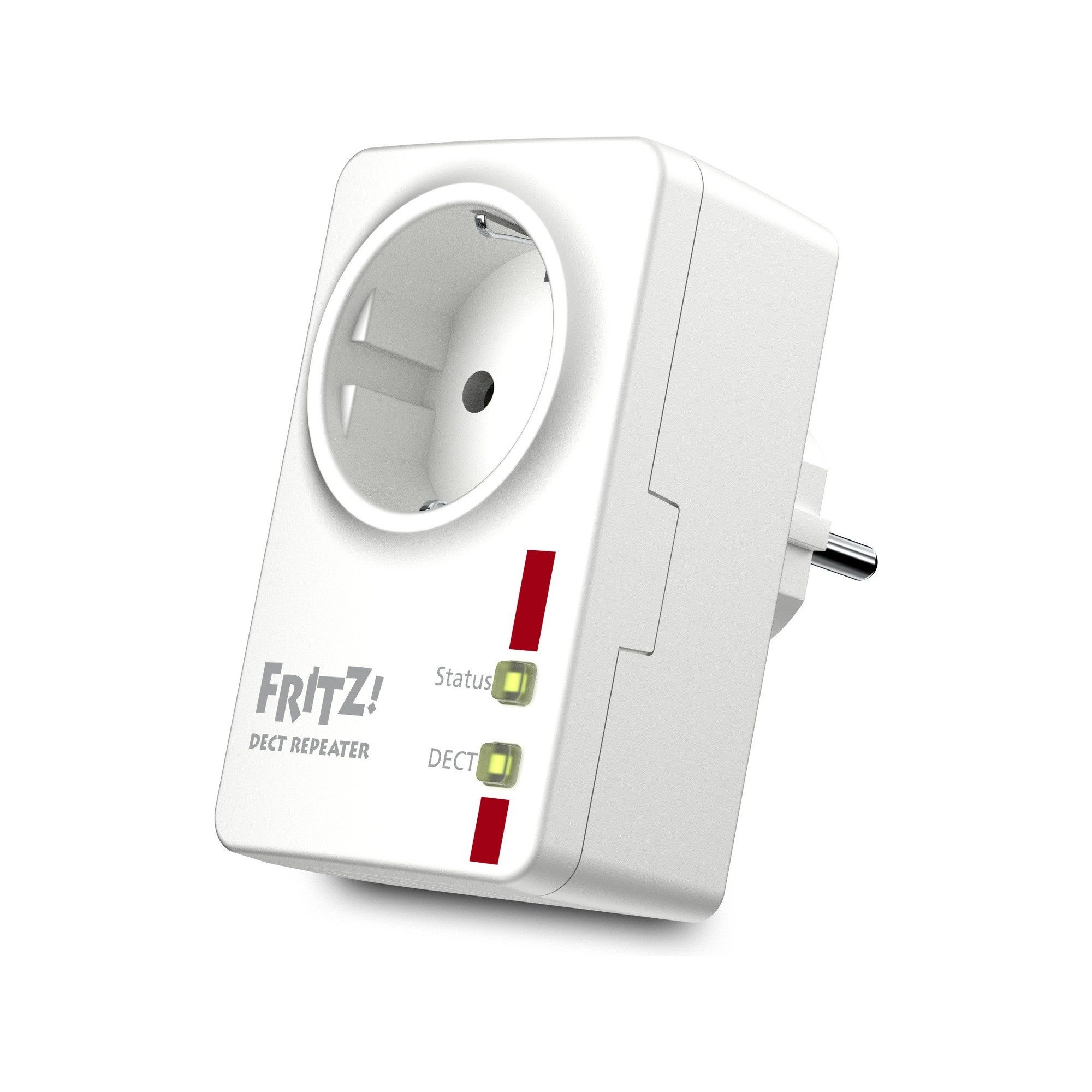 Fritz! FRITZ!DECT 100 Repeater Reichweitenverstärker, DECT-Repeater für mehr Reichweite, HD-Telefonie, Steckdose nutzbar
