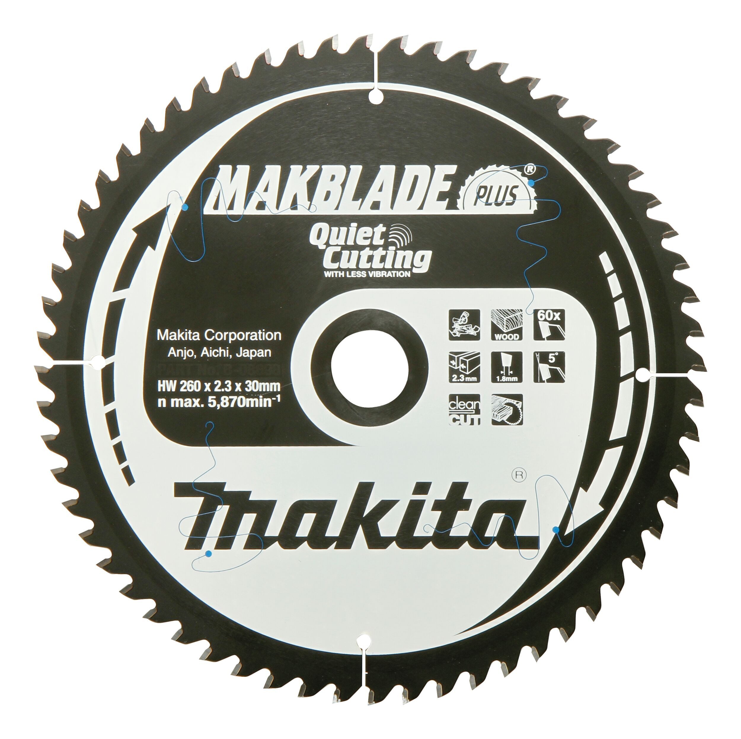 Makita Kreissägeblatt, MAKBLADE+ Sägeblatt 250 x 30 x 40Z