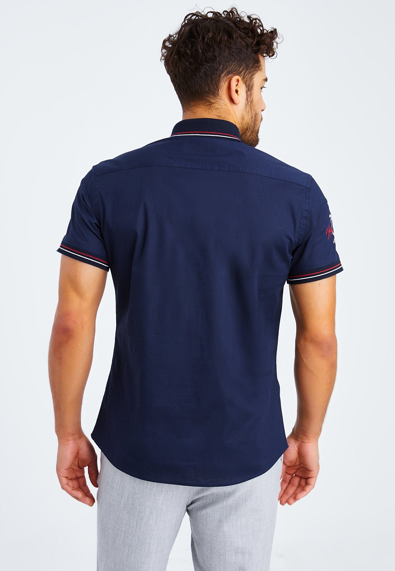 blau Leif T-Shirt Herren Polo LN-3890 Nelson Poloshirt