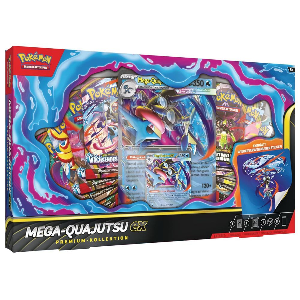 POKÉMON Sammelkarte Mega-Quajutsu-ex Premium Kollektion Pokemon Sammel-Karten deutsch