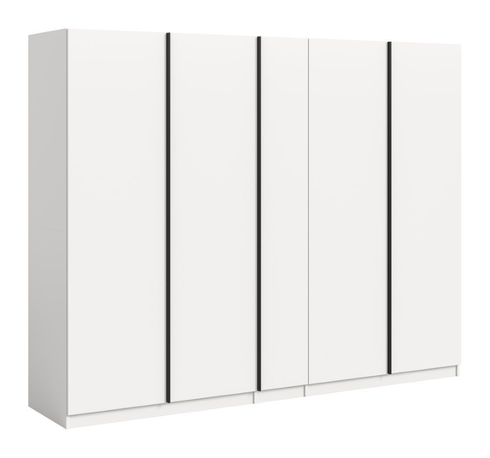 xonox.home Garderoben-Set Kleiderschrank Oakland, mit 5 Türen, weiß, 5-türig