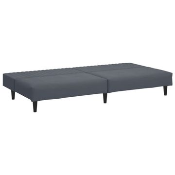 vidaXL Sofa 2-tlg. Sofagarnitur Dunkelgrau Samt