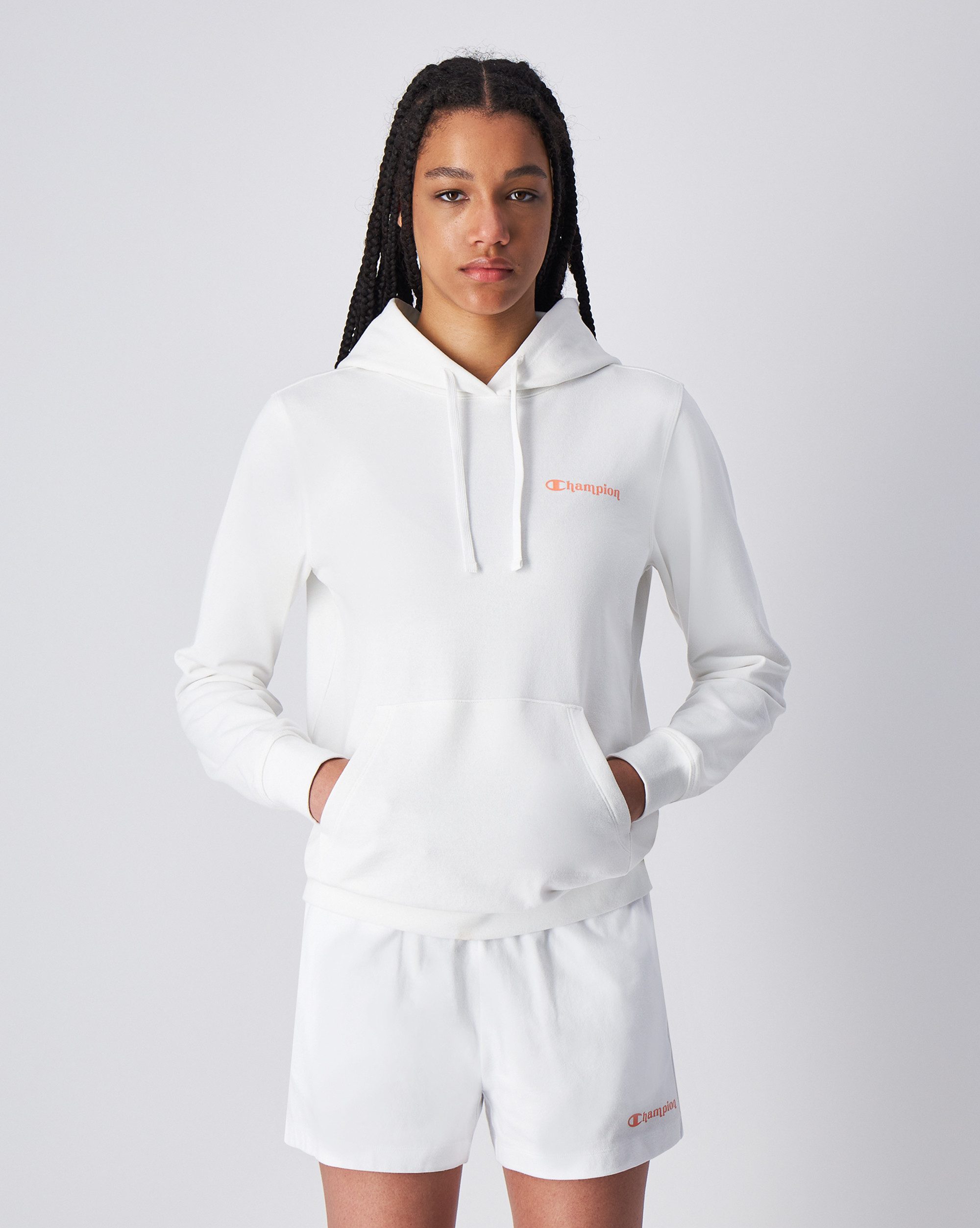 Champion Kapuzensweatshirt mit Kapuze, Langarm, aus Baumwolle und Polyester