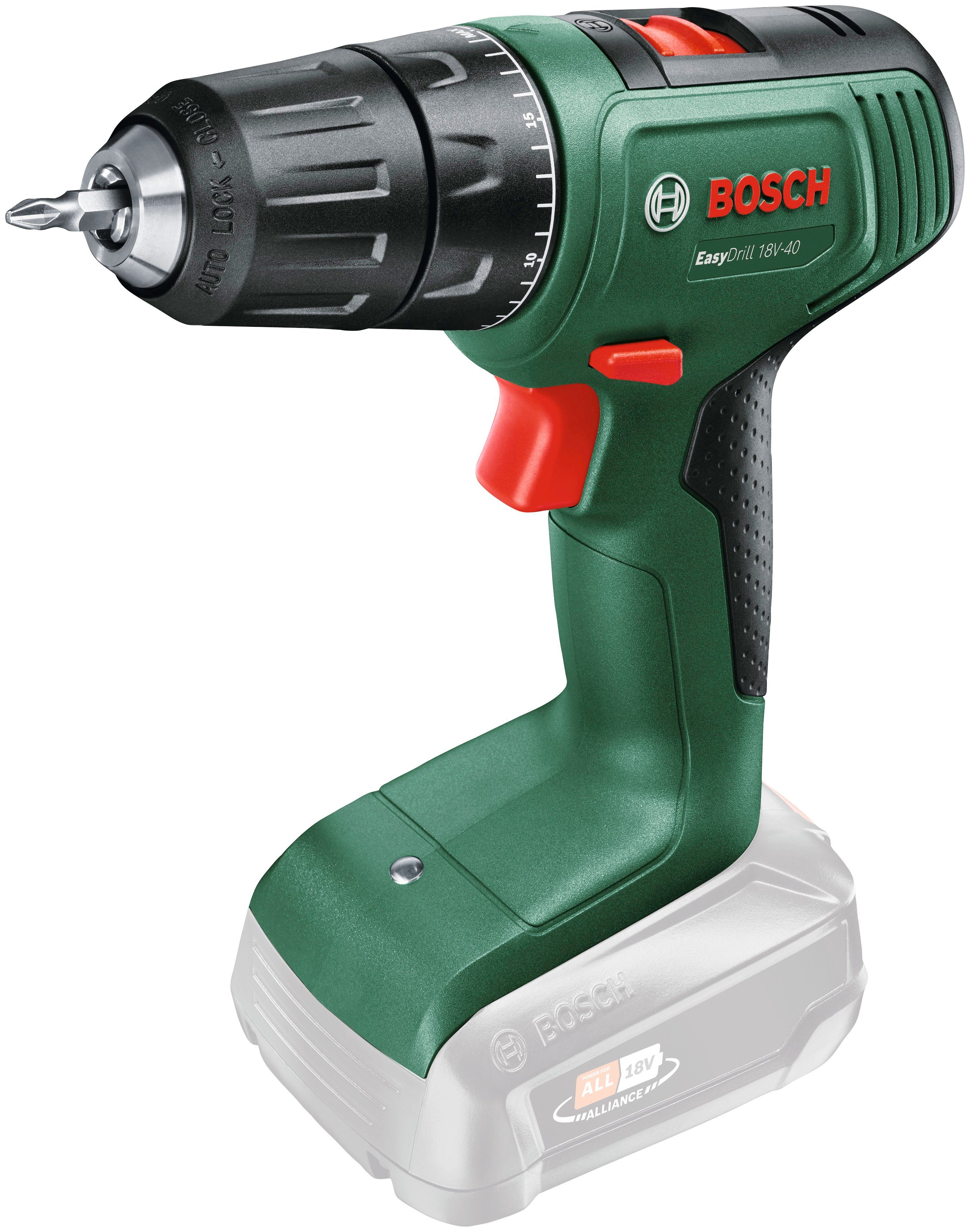 Bosch Home & Garden Akku Easydrill ohne 18V-40, und 18 Volt System Akku-Bohrschrauber Ladegerät