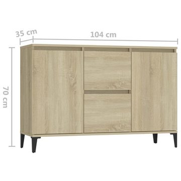 vidaXL Sideboard Sideboard Sonoma-Eiche 104x35x70 cm Holzwerkstoff (1 St)