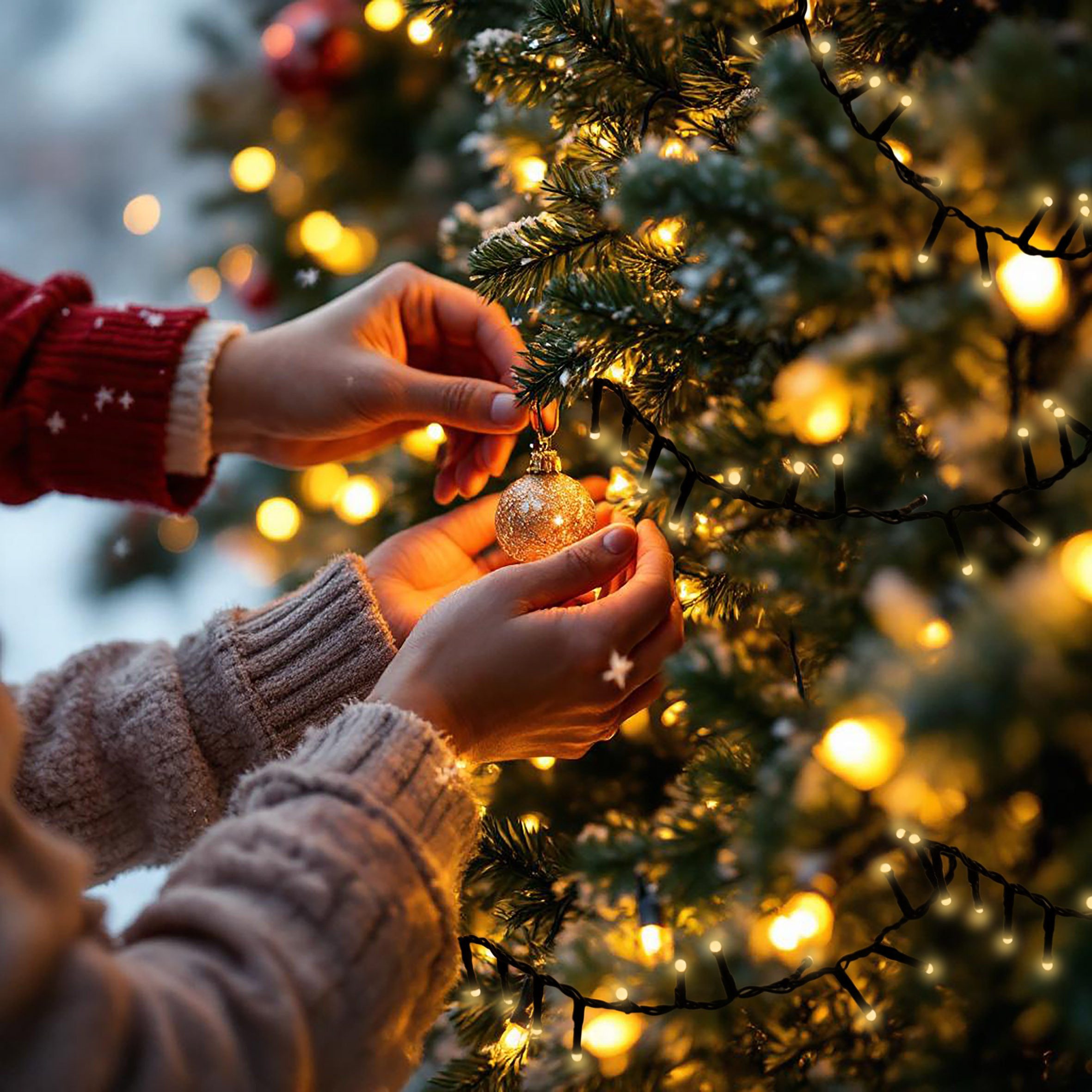 Spetebo LED-Lichterkette Außen Büschel Lichterkette mit Timer 500 LED, 500-flammig, mit Timer