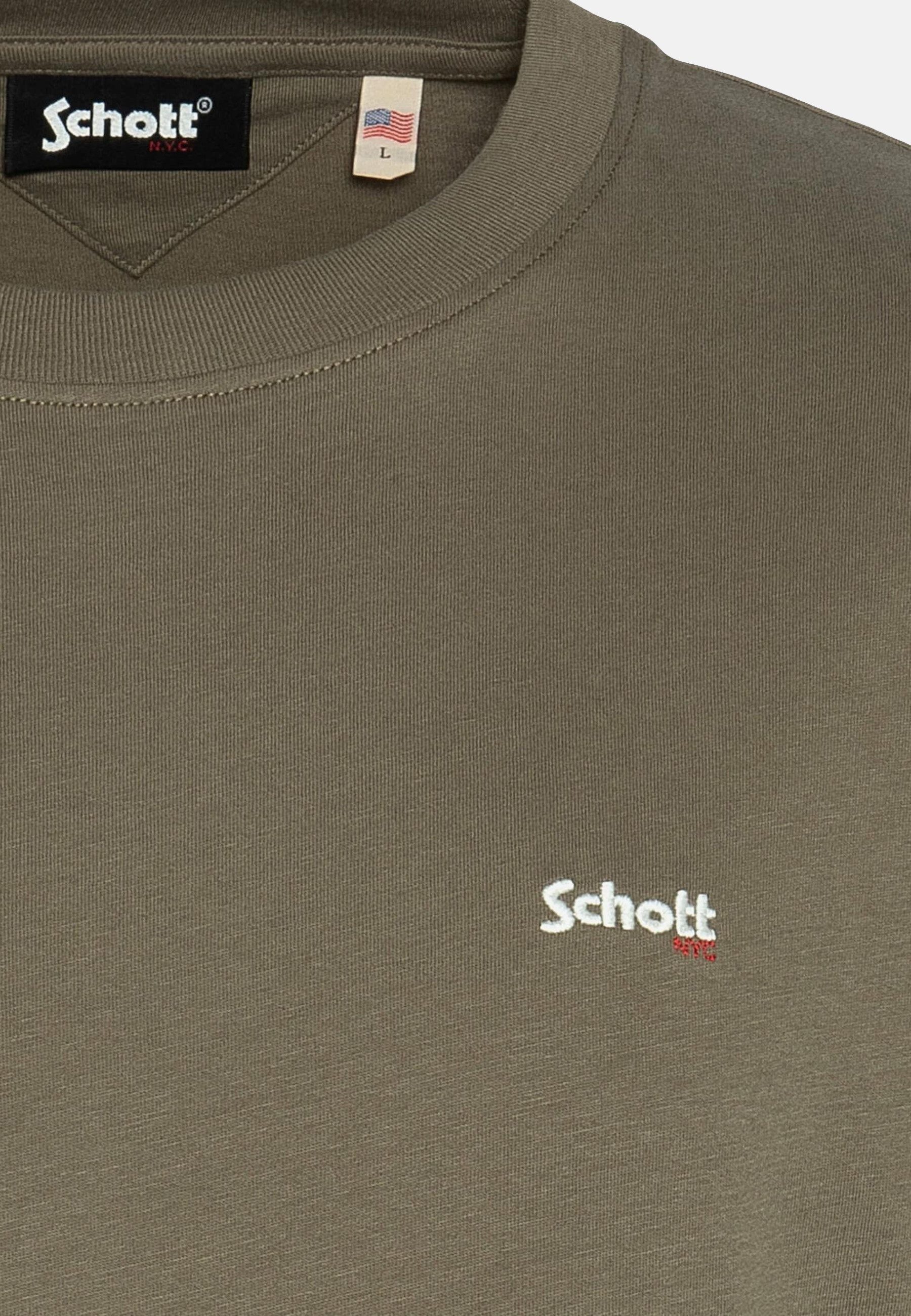 Schott NYC T-Shirt T-Shirt TSCLAWS1 Kurzarmshirt (1-tlg., 1)