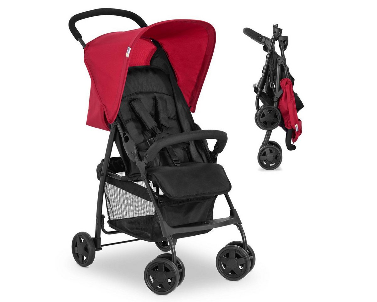 Hauck Kinder-Buggy Buggy Sport - Red, mit Liegeposition und Einhand-Faltmechanismus