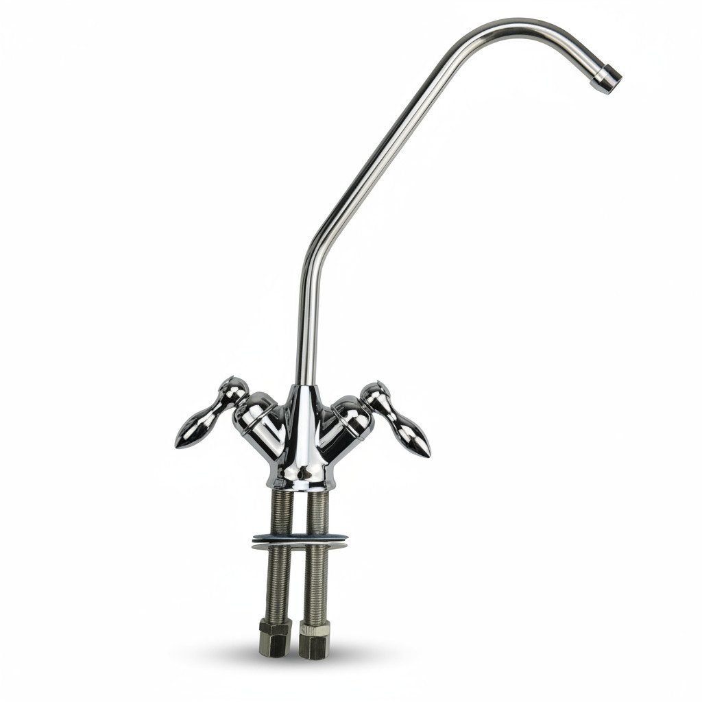 Trinkwasserladen Wasserhahn-Wasserfilter, Umkehrosmose Doppelwasserhahn 2-Wege Chrom