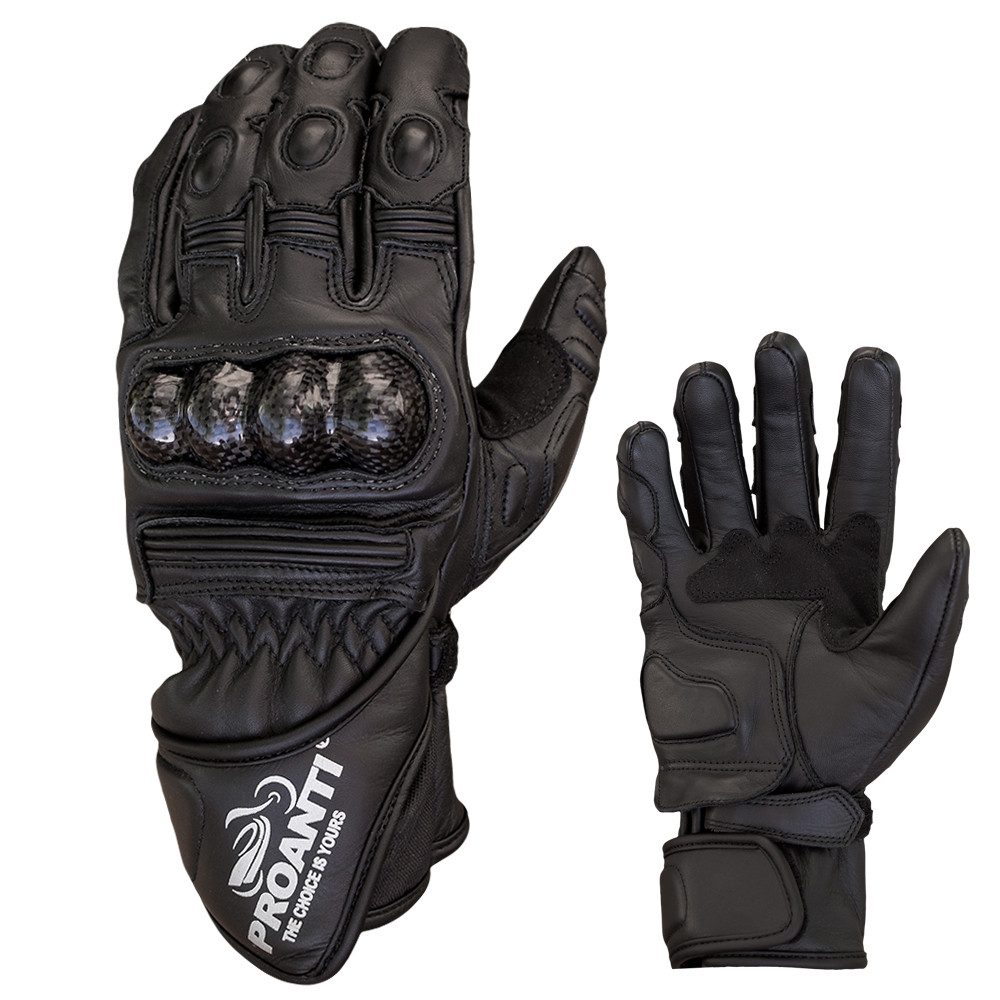 PROANTI Motorradhandschuhe PROANTI Motorradhandschuhe Race Leder Motorrad Herren Handschuhe