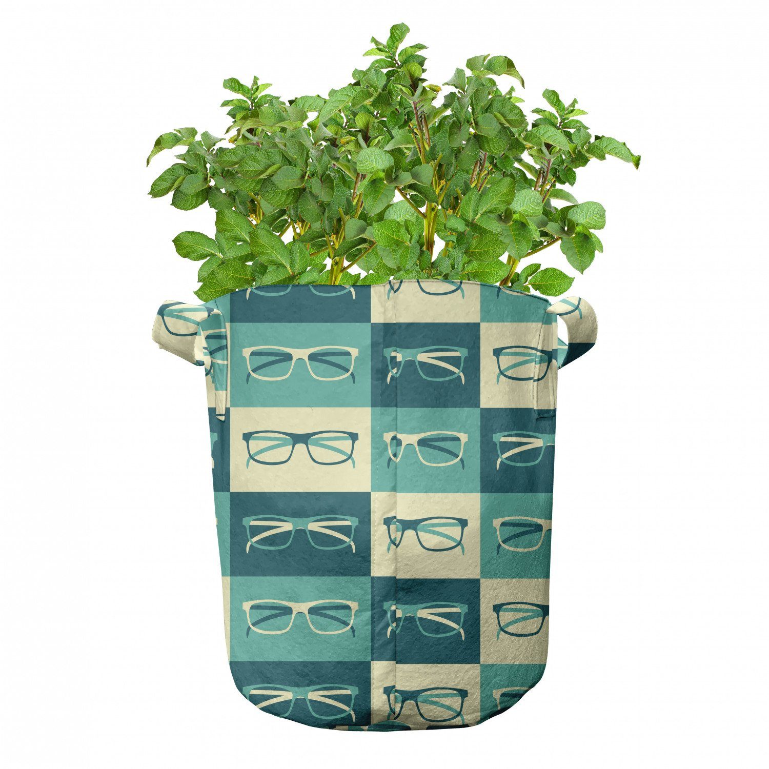 für Indie kühlen mit Griffen Weinlese-Brillen hochleistungsfähig Stofftöpfe Abakuhaus Pflanzkübel Pflanzen,