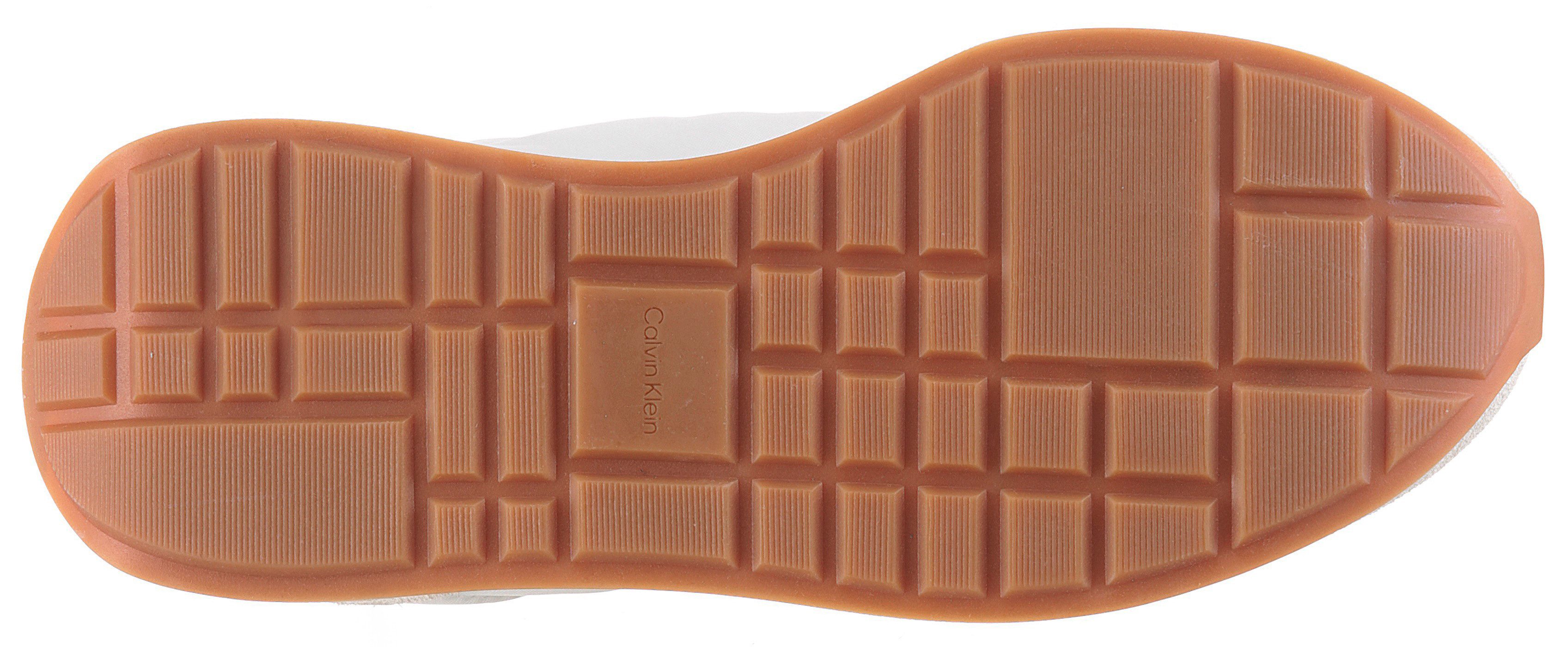 Calvin Klein RETRO RUNNER ESS MIX MAT Keilsneaker Schnürschuh, Halbschuh, Freizeitschuh mit leichter Laufsohle