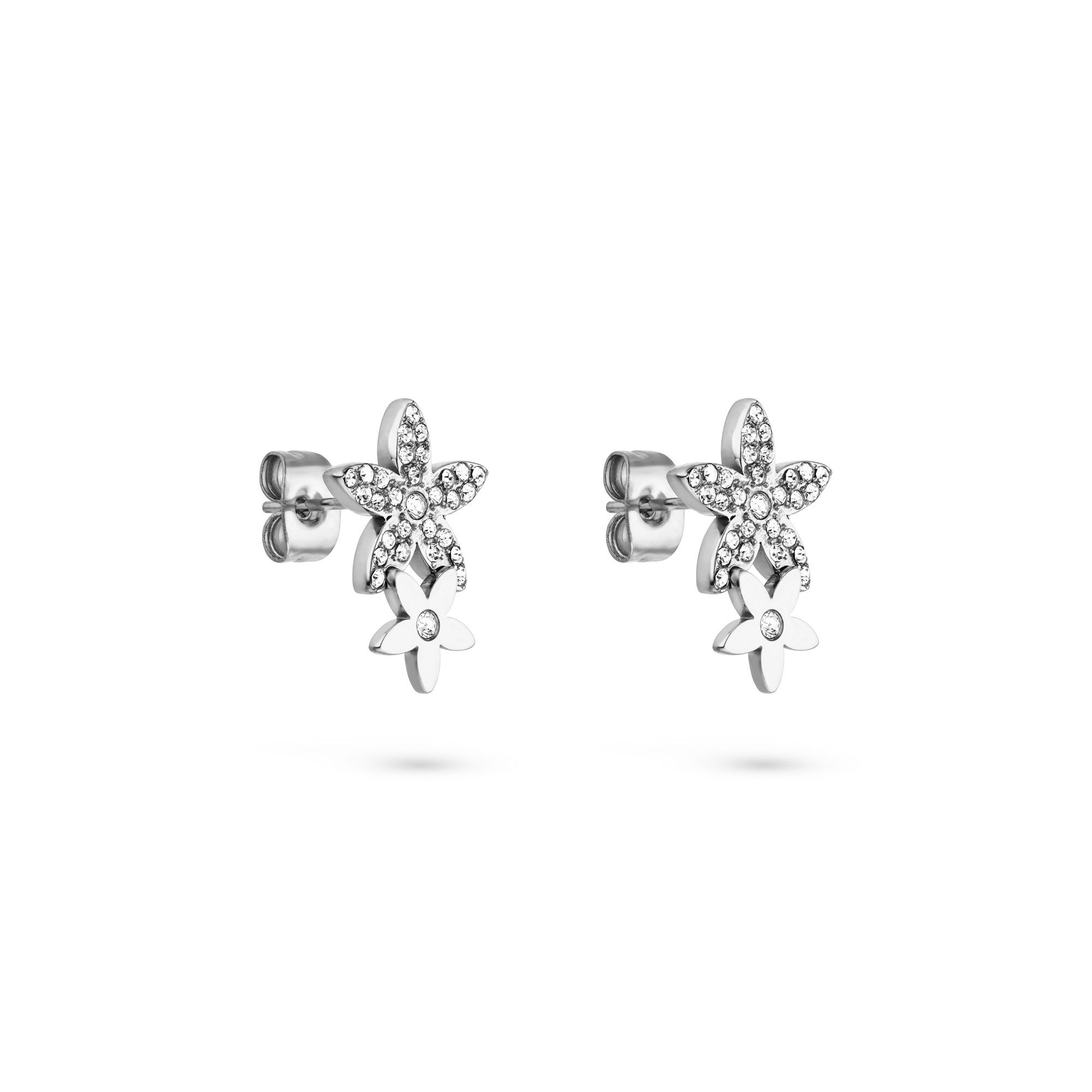 Tamaris Paar Ohrstecker The new Glitter Flower Edelstahl