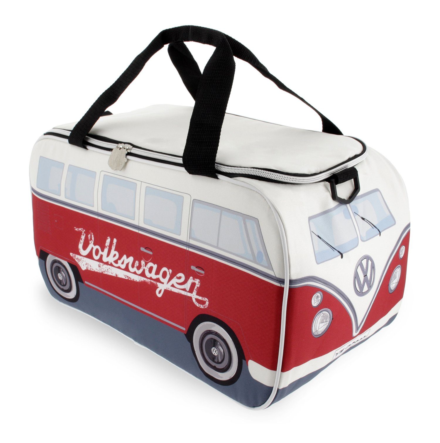 VW Collection by BRISA Kühltasche Volkswagen Thermotasche im T1 Bulli Bus Design, isolierte Picknick-Tasche, 25L