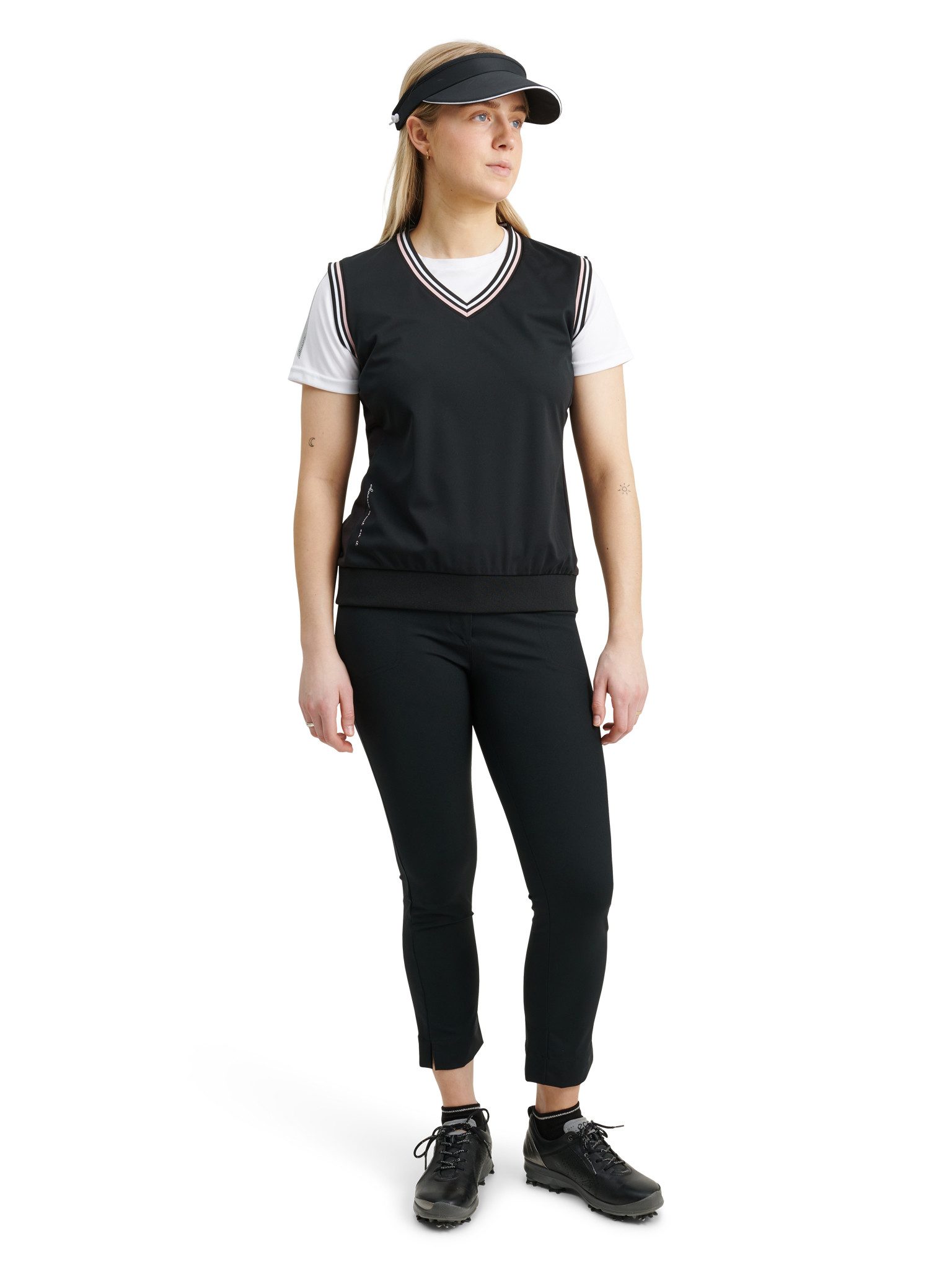 Abacus Sportswear Golfweste Abacus Golf Weste Dornoch Hybrid Schwarz-Begonia Damen
