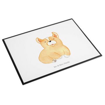 Mr. & Mrs. Panda Schreibtischunterlage Corgie - Weiß - Geschenk, Sprüche, Hundespruch, Hund, Bürobedarf, Sch, (1 tlg)
