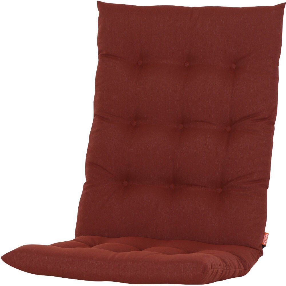 Siena Garden Sesselauflage ATRIA, 110 cm, Dessin Uni, 100% recyceltem Polyester, in verschiedenen Farben terrakotta | Sessel-Erhöhungen