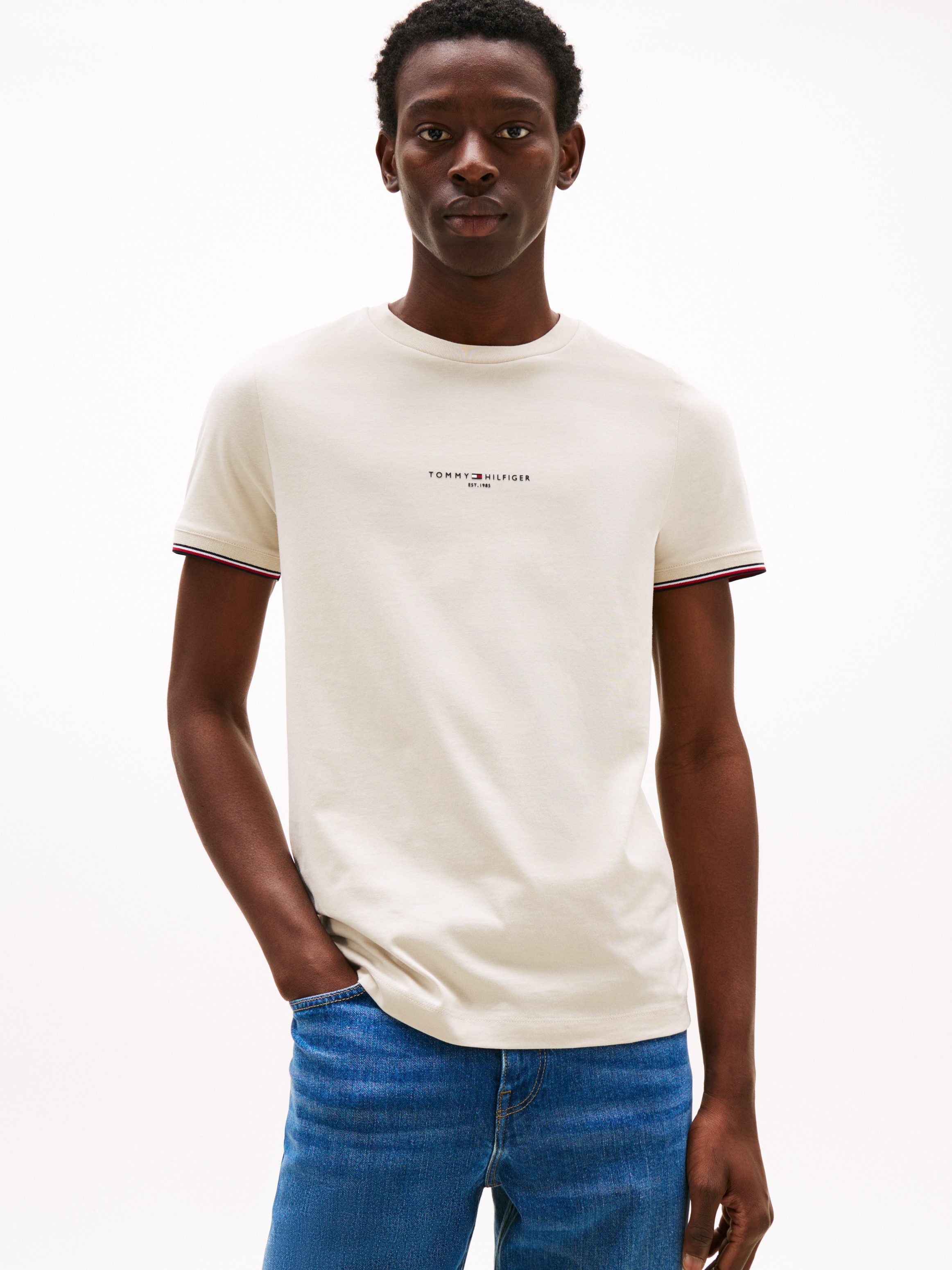 Tommy Hilfiger T-Shirt TOMMY LOGO TIPPED TEE günstig online kaufen
